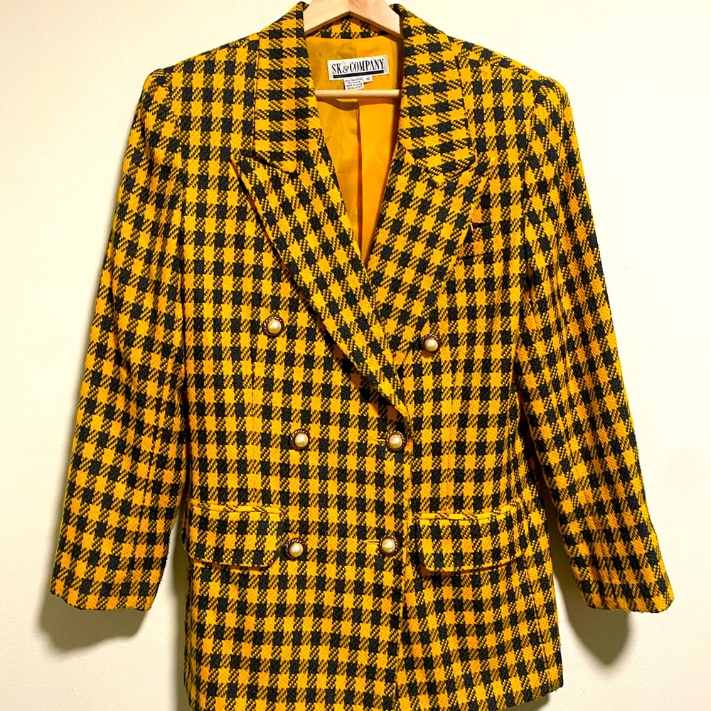 VINTAGE OVERSIZED PATTERNED BLAZER